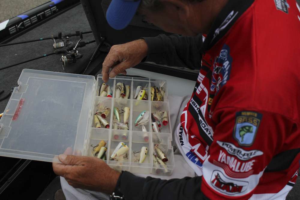 Every pro has a favorite box of baits and this has to be one of Rowland's favorites.