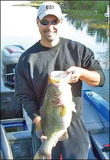 
	<strong>Jeff Brandon</strong>
<p>
	12 pounds, 2 ounces<br />
	4/3/2005; 9:30 a.m.<br />
	Lake Fork, TX<br />
	<b>Lure</b>: Zoom Baby Brush Hog (watermelon red)<br />
	<b>Depth</b>: 5 feet, tree next to creek channel</p>
