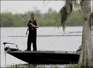 Lake Toho offers this angler a submerged tree for his bait.