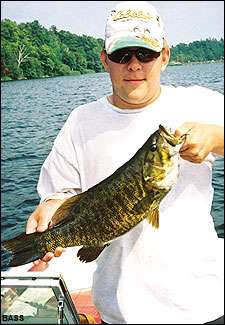 
	<strong>Ben Morici</strong>
<p>
	6 pounds, 1 ounce<br />
	8/9/2005; 1:05 p.m.<br />
	Pigeon Lake, Ontario<br />
	<b>Lure</b>: 3-inch Maumans craw tube (red fleck)<br />
	<b>Depth</b>: 3 1/2 feet, rock ledge/weedbed</p>

