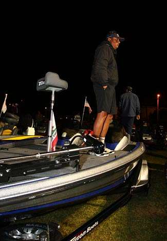 California angler Mark Torrez hopes to move up in the standings on Day Two. Torrez failed to weigh a fish on Day One.
