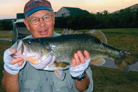 <strong>John Roberts</strong>
<p>
	12 pounds, 8 ounces<br />
	Private Pond, Fla.<br />
	<b>Lure:</b> 5-inch Senko (black/red/silver)</p>
