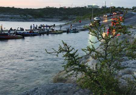 Only a few boats had launched before BASS officials decided to cancel Day One of the Battle on the Border.