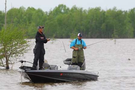 Kyle Fox of Lakeland, FL, fishing on the final day