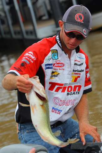 Kyle Fox with one of his fish. He would finish in 4th place