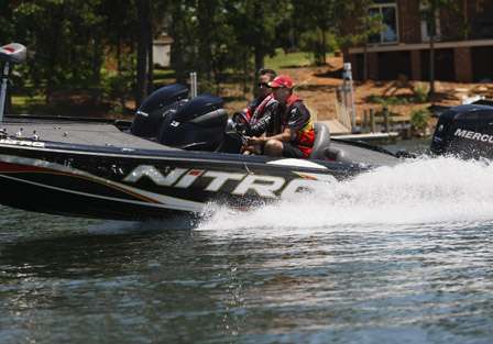 Kevin VanDam and his co-angler pick up and move on.