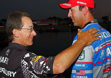 Charlie Hartley congratulates Todd Faircloth on his recent successes and said, 