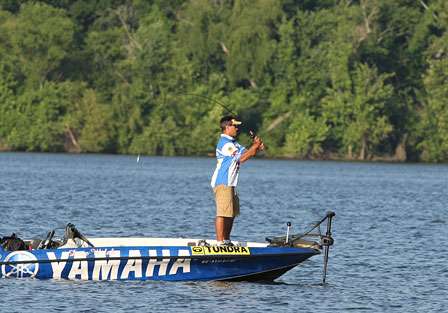 Dave Wolak had a small limit early on Day Two after starting the morning in 3rd place with 19 pounds, 4 ounces.