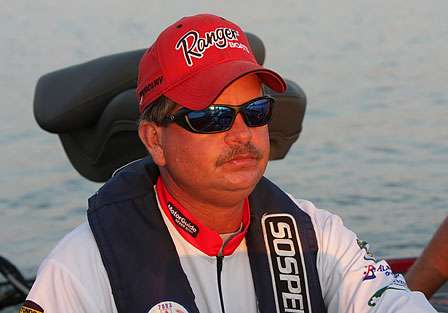 Todd Auten, from Lake Wylie, S.C., heads out onto Wheeler Lake. He starts the day in 22nd place.