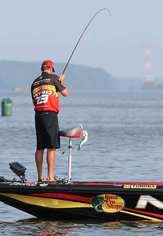 Kevin VanDam started Day Three in fourth place with 35 pounds, 6 ounces.