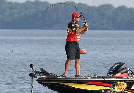 KVD was putting on a crankbait clinic early on Day Three.