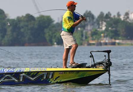 Steve Kennedy was cranking isolated grass on the Decatur Flats early on Day Three.
