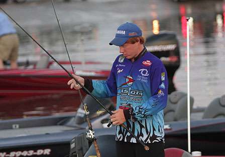 Corey Waldrop is the youngest pro on the Elite Tour. This is the first time he has made the 12-cut to fish the final day.