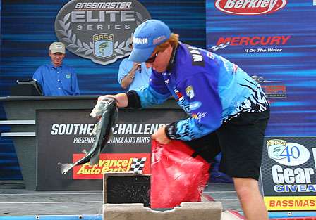 Elite Series rookie Corey Waldrop finished ninth with 58 pounds, 7 ounces. 