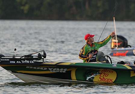 Timmy Horton finished Day One of the Tennessee Triumph in 28th place with 10 pounds, 8 ounces.