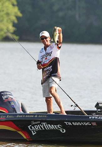 Kevin Wirth has led both days of the Tennessee Triumph with a two-day weight of 32 pounds, 12 ounces.