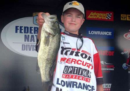 Drew Honigman caught only one keeper at Lake Yankton but it was big enough to make him a winner in the 11-14 age division.