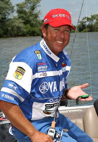 Dean Rojas relied heavily on his Spro frog to catch the majority of the fish he caught on Old Hickory Lake.