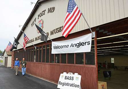 VFW Post 1419 Memorial Park and Museum was the host location for the anglers meeting and registration.