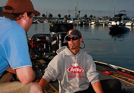 Nick Gephardt with ESPNOutdoors.com talks to Mike Iaconelli about strategy and what wind would do to change that strategy on the 10,000 square mile Lake Erie.