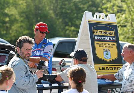 As Todd Faircloth found out, when you're the leader for the Toyota Tundra Bassmaster Angler of the Year title going into the last tournament, not only do you get a premium parking spot in Angler Alley, but lots of attention from fans and industry media. 