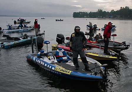 Elite Series pros gather at the docks early to pair up with their co-anglers for Day Two of the Champions Choice presented by Ramada Worldwide.