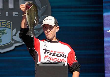 Tyler Dennis of Shawnee, Okla., barely missed out on the 11-14 year-old championship after weighing in 14 pounds, 8 ounces and finishing second on Lake Onondaga.