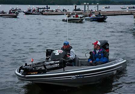 Matt Herron is concentrating on the task at hand, chasing down the leader Randall Tharp, who leads Herron by 2 pounds, 13 ounces going into Day Two.