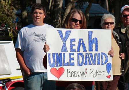 Family support for David Kilgore was strong on the final day of the tournament.