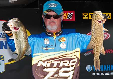 Bassmaster legend Rick Clunn finished in 7th place with 31-4