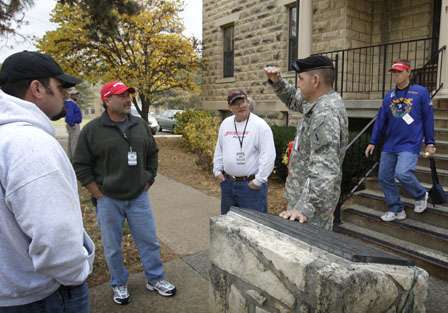 Anglers get some history of Fort Riley from Master Sergeant John Taylor
