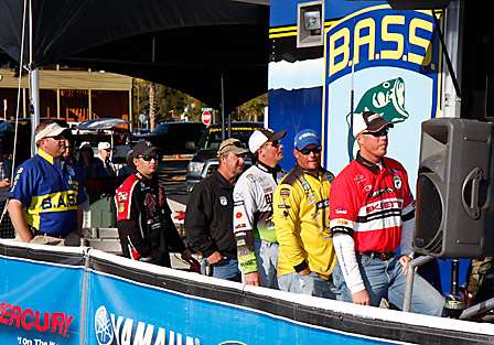 Only five pros were left to weigh in after the co-angler championship had been decided.