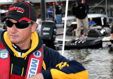 Gary Klein sits on the front of his boat on Wednesday before the final practice day for the 39th Bassmaster Classic.
