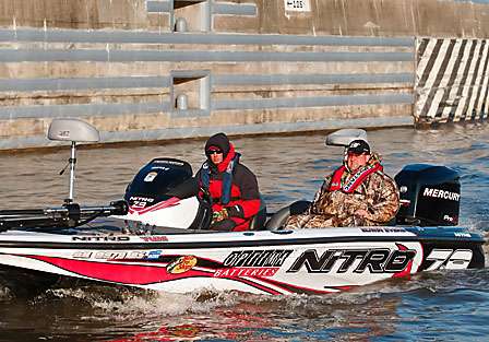 Edwin Evers had a fast start on Day One, catching 12 pounds in the first few hours.