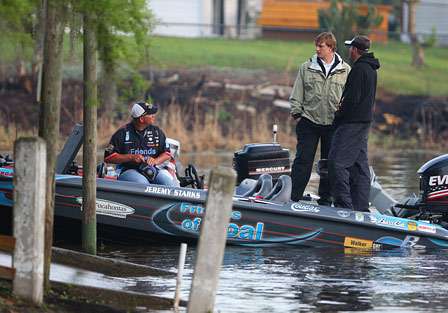 After launching the boat, Starks, Williamson and Pennington talk about the plan for the day. 