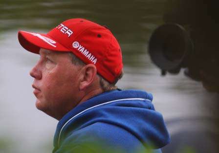 Alton Jones watches as the Day Four anglers prepare to take off.
