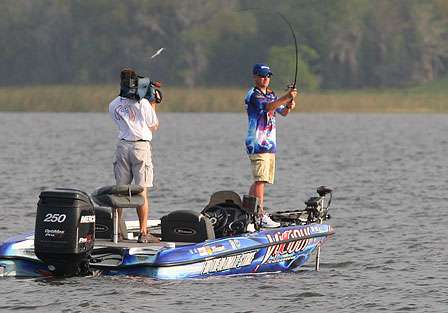 Jeff Reynolds fished well offshore on the final day of the Citrus Slam. Reynolds started the day in 12th place. 