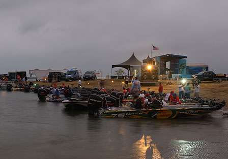 The morning scene before the start of one of the most anticipated tournaments in BASS history. Many of the Elite Series anglers believe there will be record weights brought to the scales in the Lone Star Shootout.