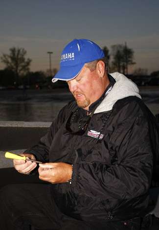 Angler Mark Davis began Day Three in a four-way tie for 41st place.