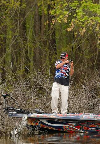 Biffle pulls another fish into the boat.
