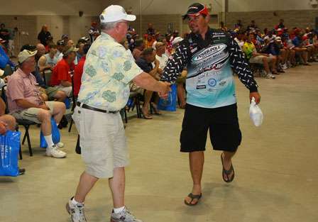 Arnold Nonken will spend Day One in the boat with Elite Series pro Chris Lane.