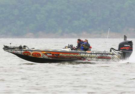 Cliff Pace makes a mover upriver early on Day Two.