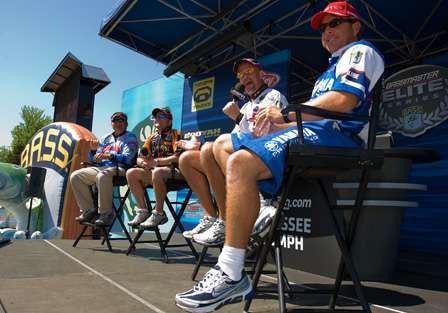 Greg Hackney, Mike McClelland, Marty Stone and Dean Rojas were guests on 'Ask the Pros' before the Day Three weigh-in