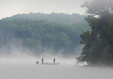 Heavy fog on Kentucky Lake delayed the Day Four launch for over two hours.