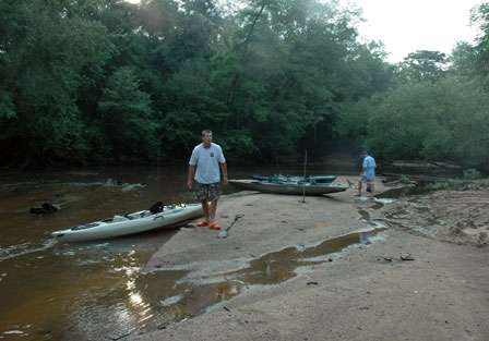 Launching in a small tributary off the Flint River, shoal bass are on the agenda.