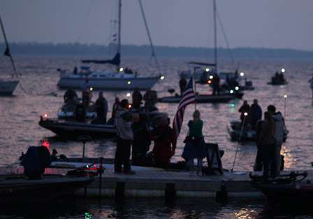 The sound of the national anthem could be heard echoing across the bay as anglers and staff took time to honor our great nation and those who defend her.