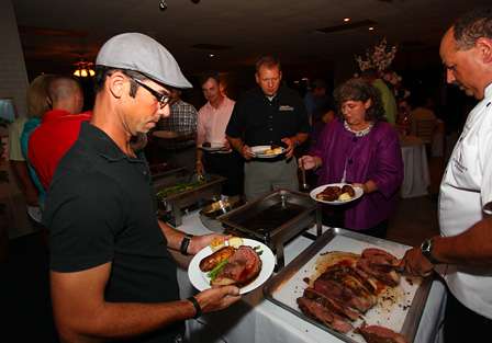 Academy Events in Wetumpka, Ala., prepared a prime rib dinner for the top 12 anglers competing in the Toyota Trucks Championship Week. 