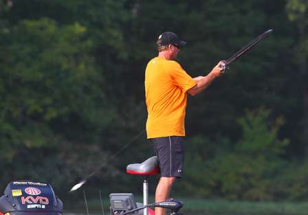 Kevin VanDam said his strategy was to find a way he could catch fish by using his strength, which is fishing fast. 