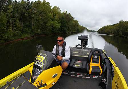 On Day One of practice Reese spent his day practicing south of Montgomery, Alabama, on Day Two he moved upstream. 