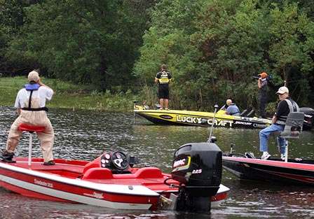 Spectator boats have just become a part of Reese's fishing life.